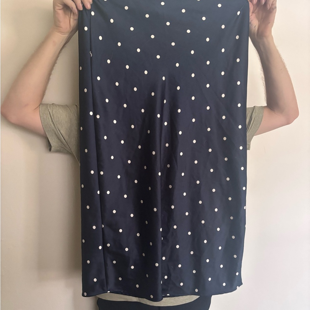 Navy Polka Dot Skirt